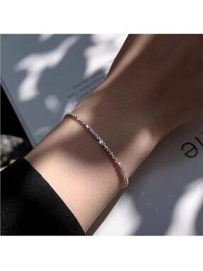 14k Silver Plated Shiny Rope Bracelet